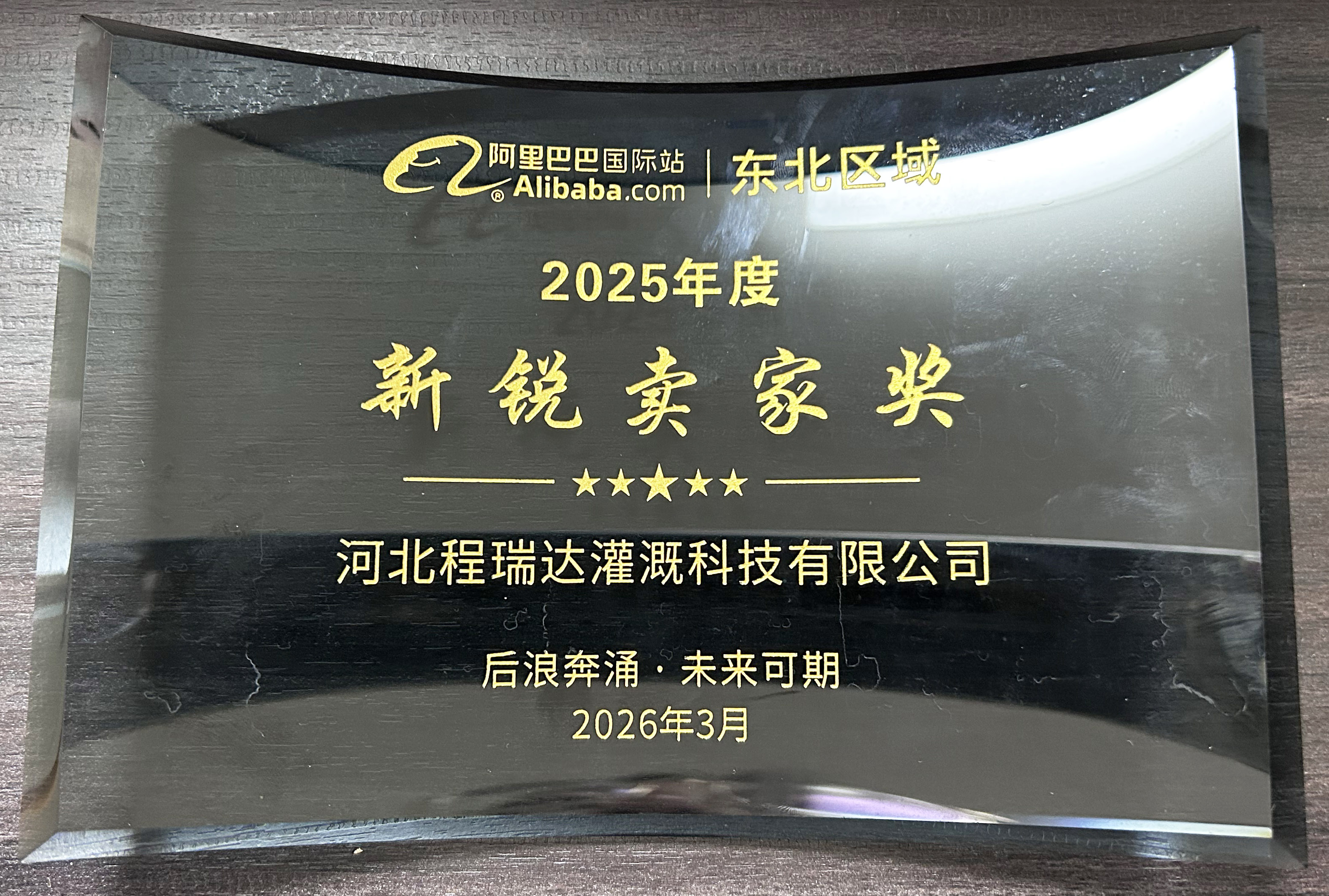 嘉定程瑞达灌溉 | 荣获阿里国际站新锐卖家奖